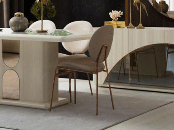 TABLE TV DIAMOND BEIGE MARRON+BUFFET+TABLE A MANGER 6 PLACES – Image 6