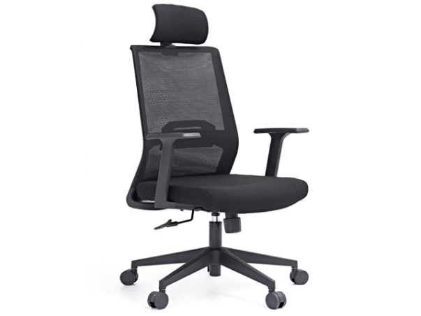 FAUTEUIL DOSSIER HAUT A MAILLE D1-518AB NOIR 55*61*120