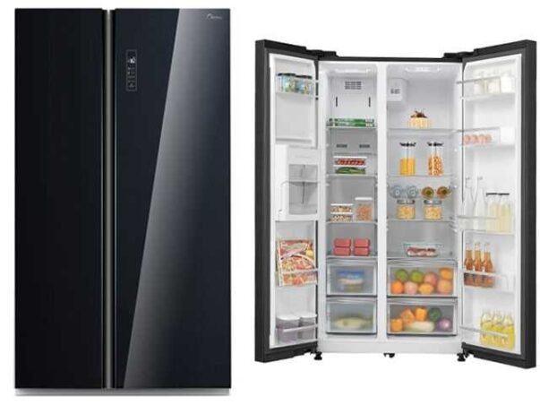 REFRIGERATEUR SBS 710L MIDEA MDRS710FGF22 NOIR 895*745*1788 – Image 2