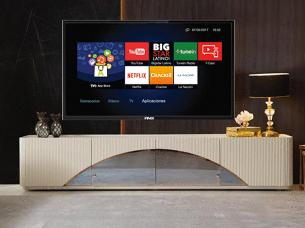 TABLE TV DIAMOND BEIGE MARRON+BUFFET+TABLE A MANGER 6 PLACES – Image 3